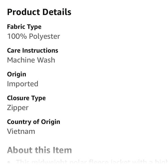 Amazon Essentials Women's Classic-Fit Full-Zip Polar Soft Fleece Jacket Size XS - Picture 3 of 7